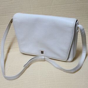 Givenchy Vintage White Leather Crossbody Shoulder Bag